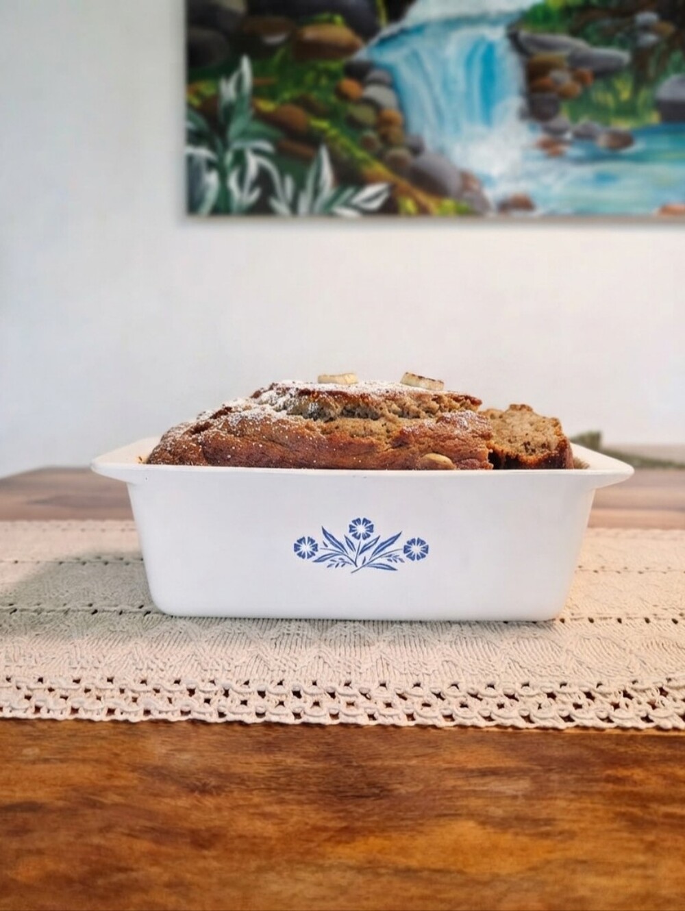 Vintage CorningWare Blue Cornflower Loaf Pan P-315-B 2 QT Made in Canada